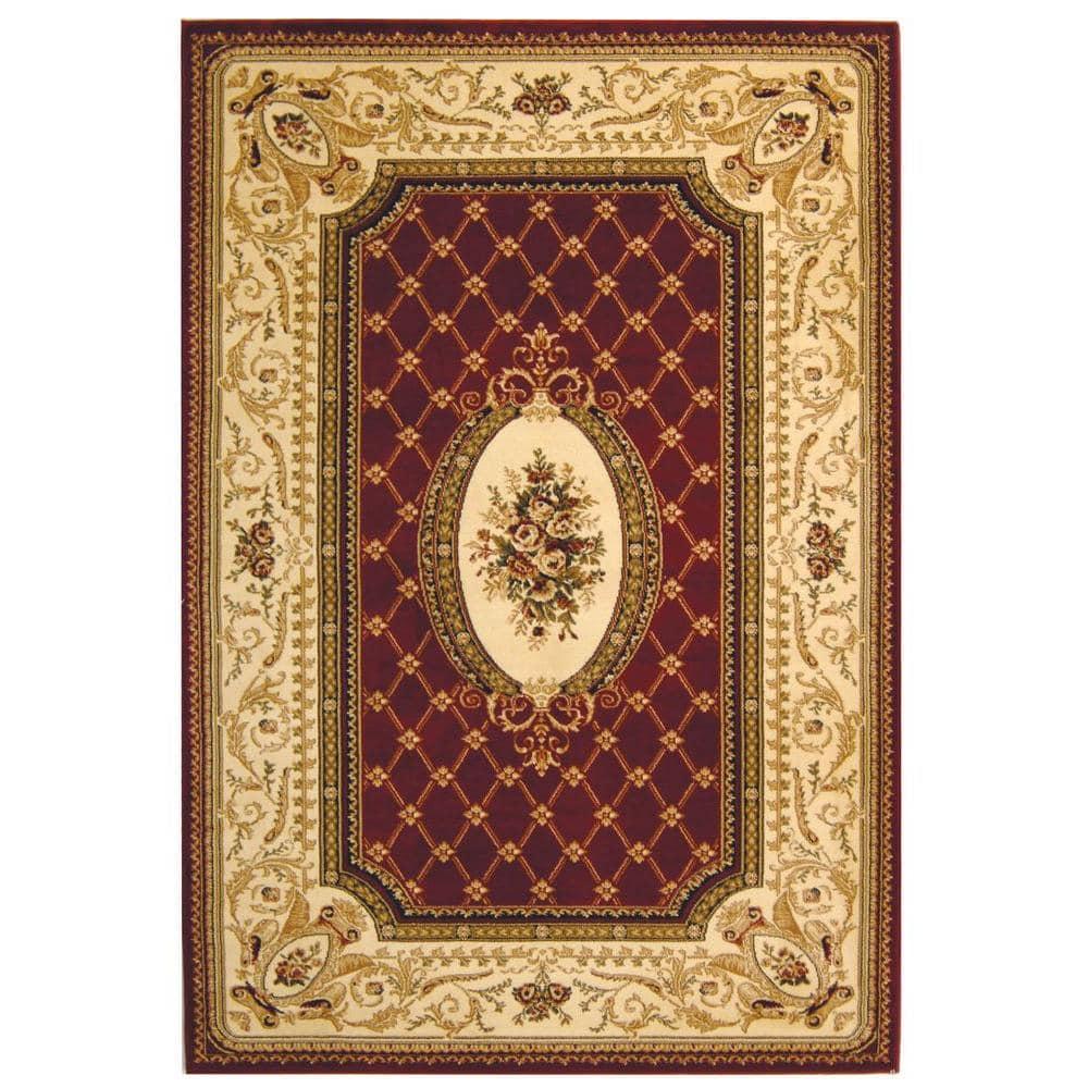Lyndhurst LNH223 Power Loomed Area Rug - Red/Ivory - 5'3"x7'6" - Safavieh.