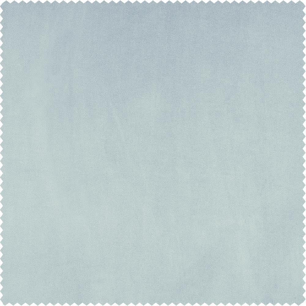 Half Price Drapes Aquarius Blue Heritage Plush Velvet Room Darkening Curtains (1 Panel), 50W X 108L