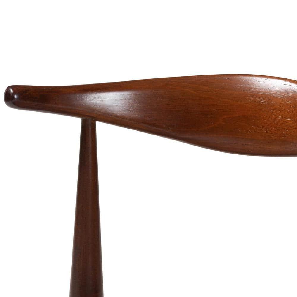 Set of 2 Aeron Wood Dining Chair Walnut - Baxton Studio: Retro-Inspired, Foam Padded, Tapered Legs