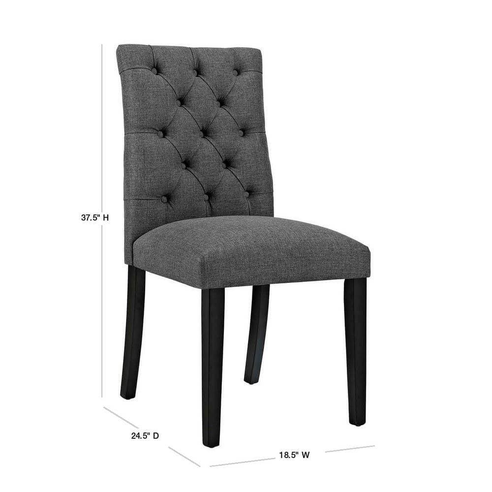 Modway Duchess Button Tufted Fabric Dining Chair