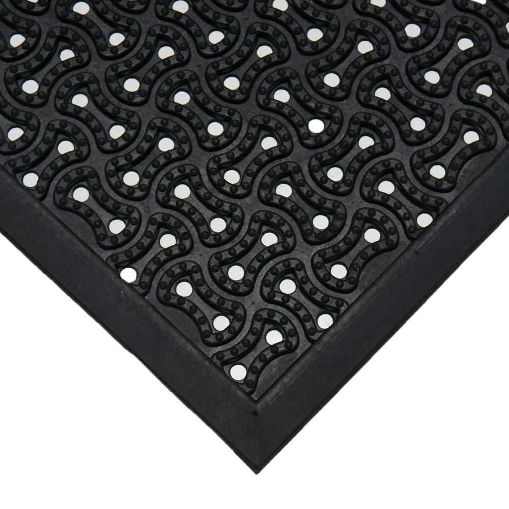 Rubber-Cal, Inc. Rubber-Cal "Dura-Scraper Drainage" Commercial Door Mat - Black