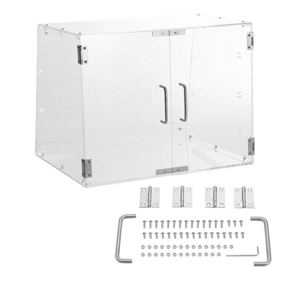VEVOR Pastry Display Case, 3-Tier Commercial Countertop Bakery Display Case, Acrylic Display Box with Rear Door Access ,20.7"x14.2"x16.3"