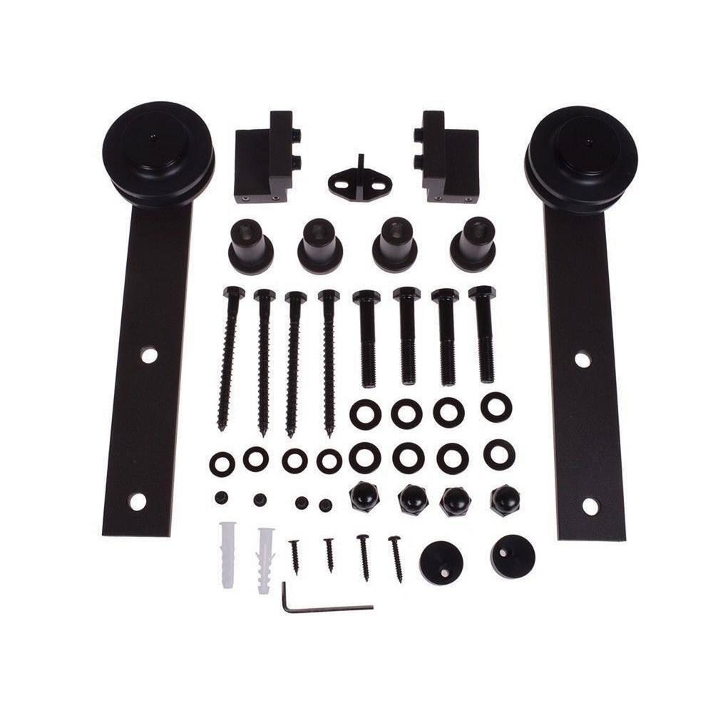 Calhome 84'' Solid Wood Paneled Painted with Installation Hardware Kit Barn Door