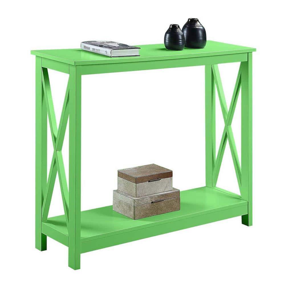 Convenience Concepts Oxford Console Table with Shelf, Lime Wood Finish