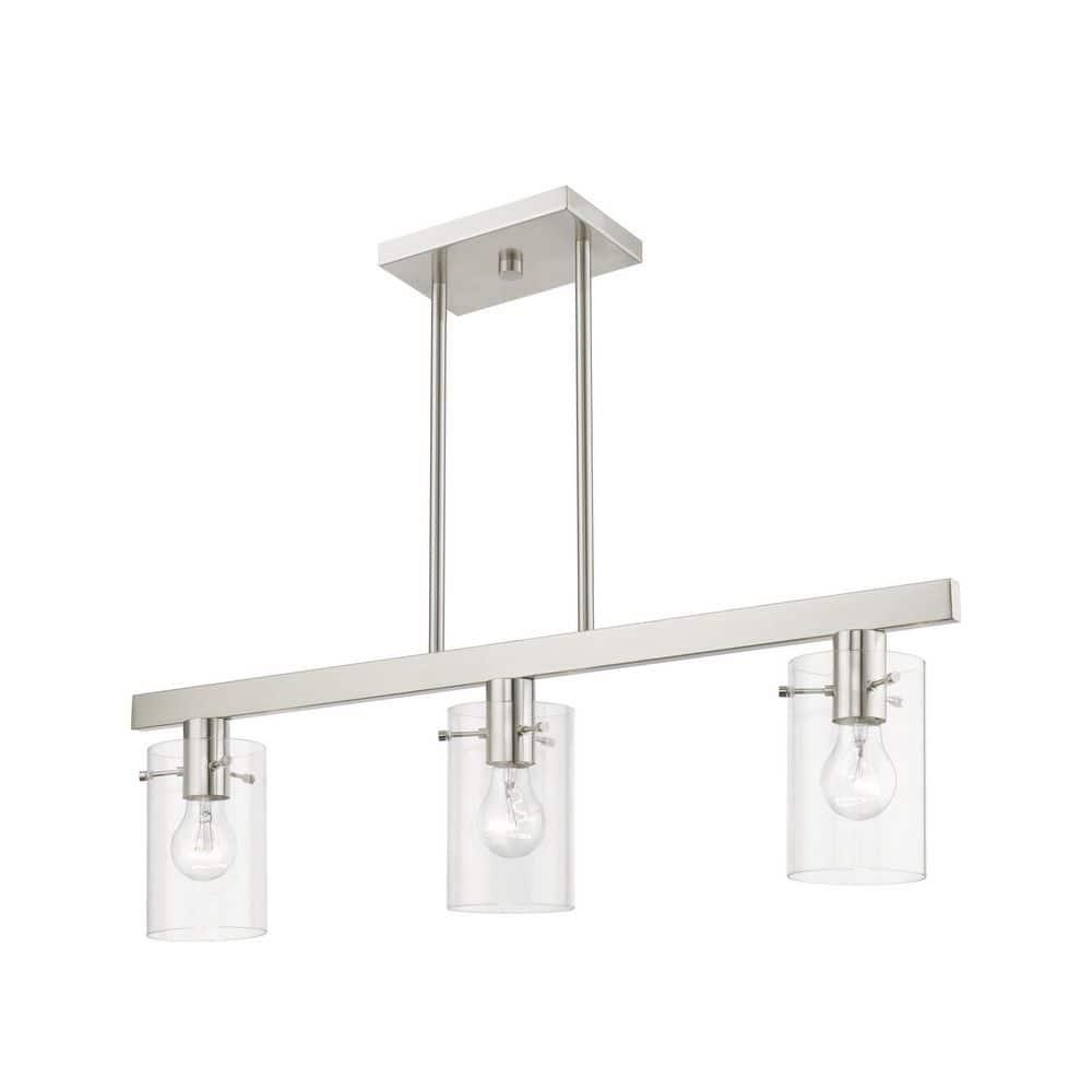 Livex Lighting Munich 3 - Light Chandelier in  Brushed Nickel