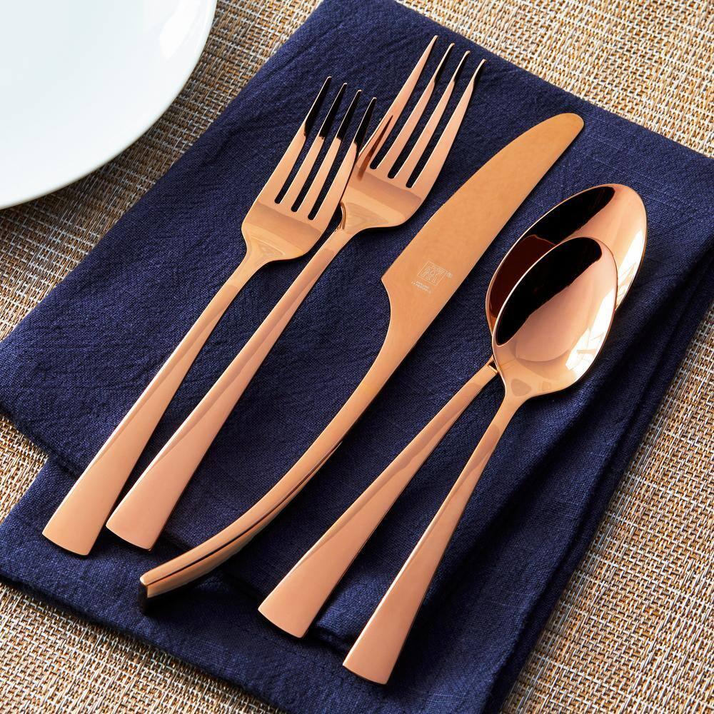 ZWILLING J.A. Henckels ZWILLING Bellasera 20-Piece 18/10 Stainless Steel Flatware Set - Rose Gold
