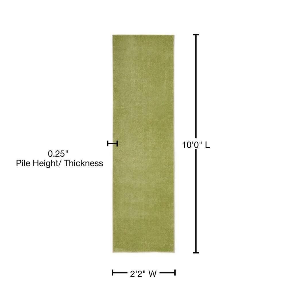 Nourison Nourison Essentials NRE01 Indoor/outdoor Area Rug - Green 2'2" x 10'
