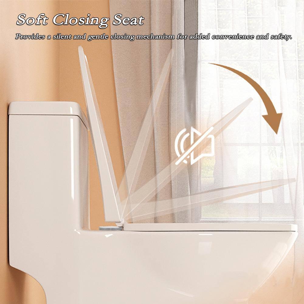 1.1/1.6 GPF Elongated Comfort Height Super Quite Flushing Floor Mounted One-Piece Toilet