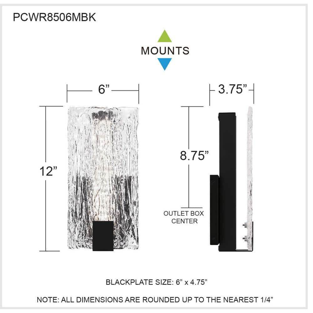 Quoizel Lighting Winter 1 - Light Sconce in  Matte Black