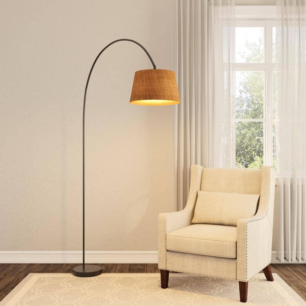 Adesso Goliath Arc Lamp, Matte Black