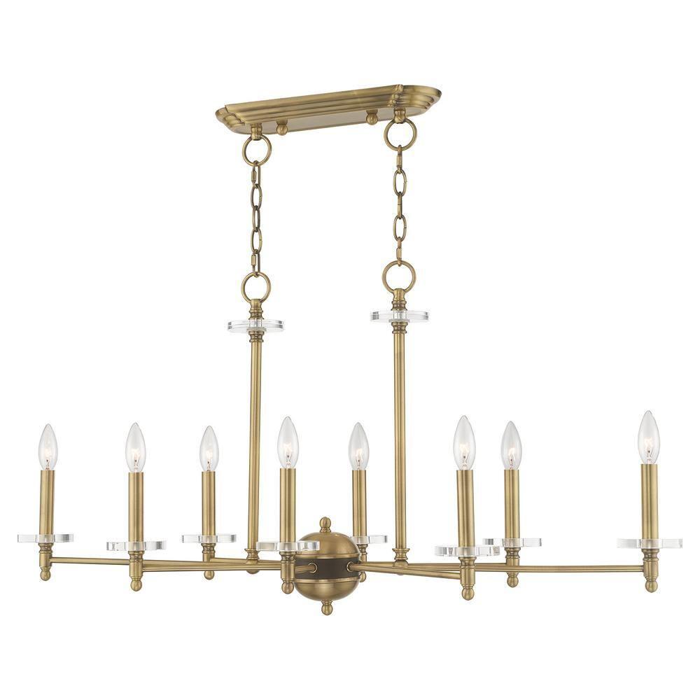 Livex Lighting Bennington 8 - Light Chandelier in  Antique Brass