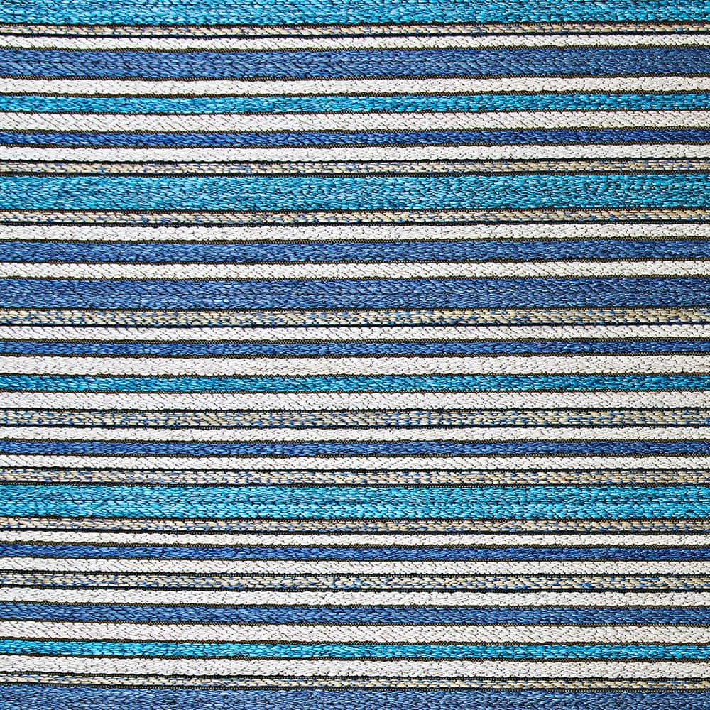 Couristan Cape Brockton Indoor / Outdoor Area Rug, Cobalt-Teal, 5'3" x 7'6"