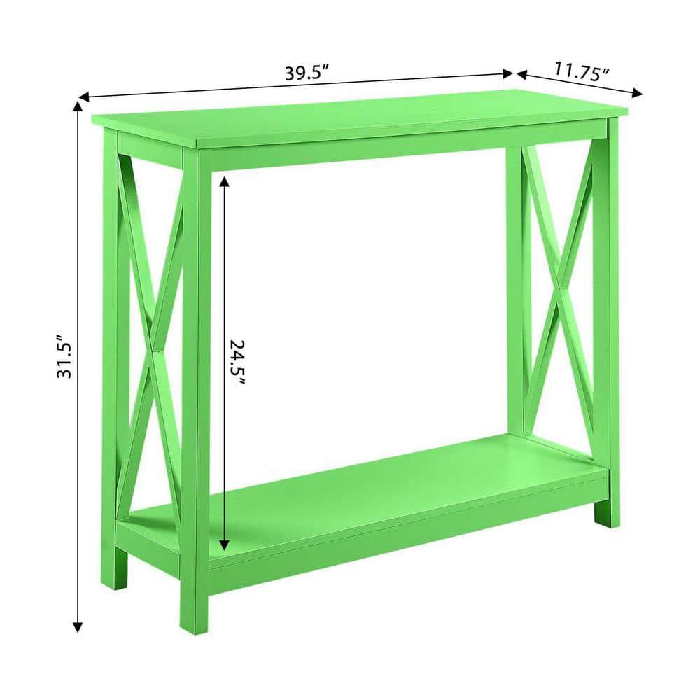 Convenience Concepts Oxford Console Table with Shelf, Lime Wood Finish