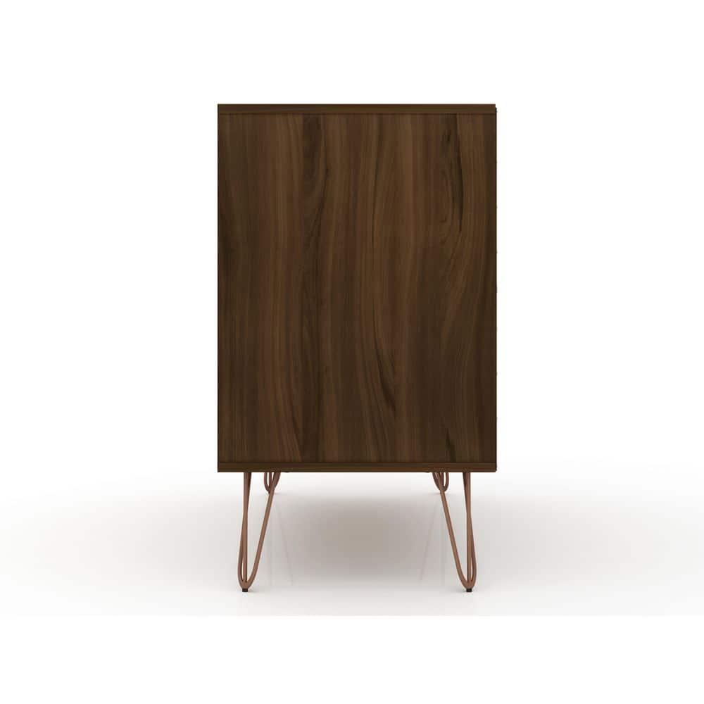 Manhattan Comfort Rockefeller Dresser Brown - Manhattan Comfort: MDF Composite Frame, 3-Drawer Storage for Bedroom, Assembly Required