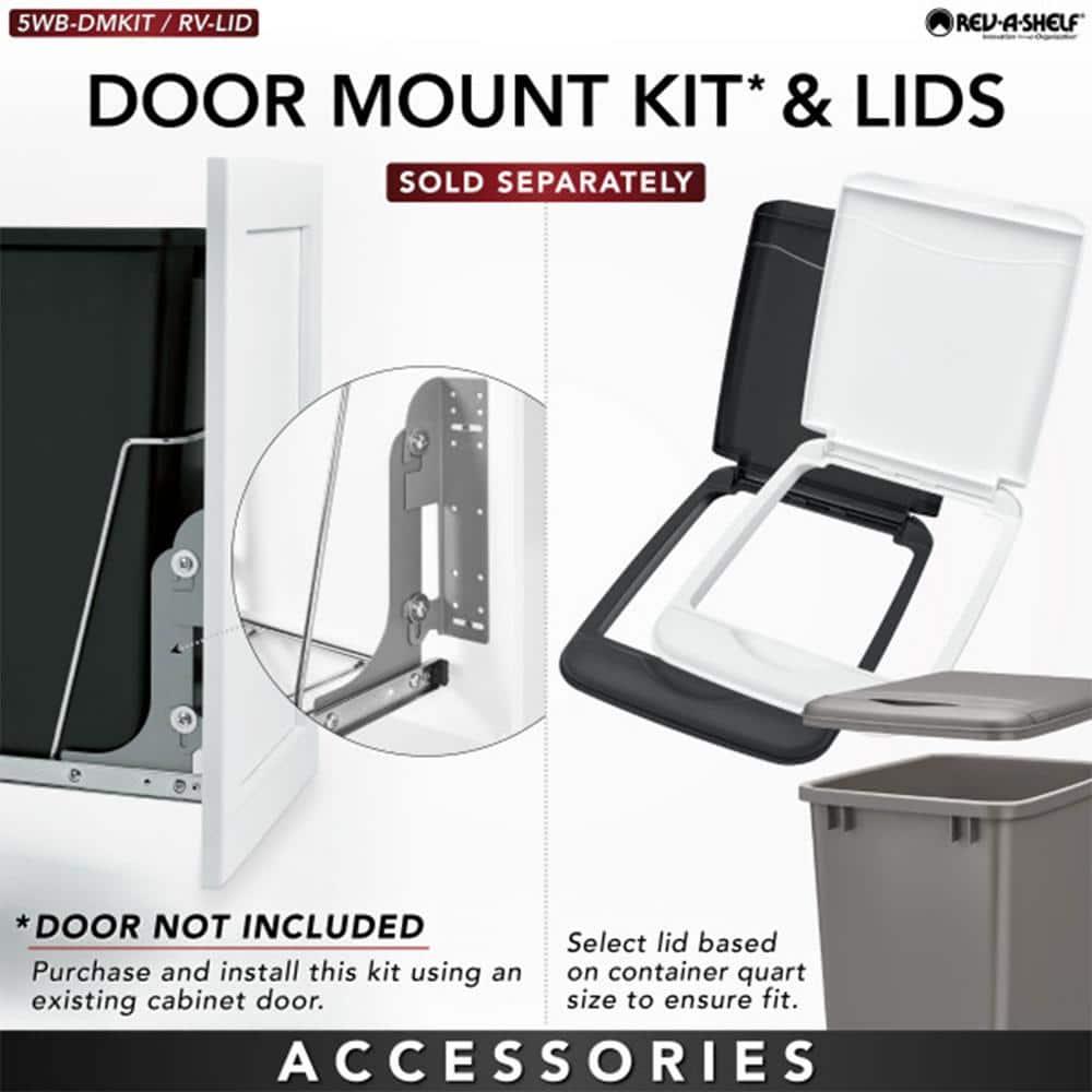 Rev-A-Shelf Rev-A-Shelf Double Pull Out Trash Can 35 Qt for Kitchen
