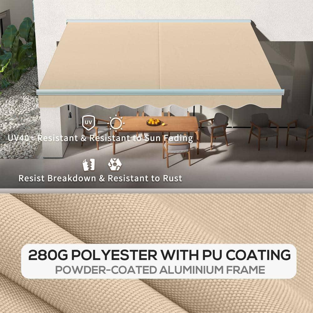 Outsunny Outsunny Polyester Cover Retractable Patio Awning