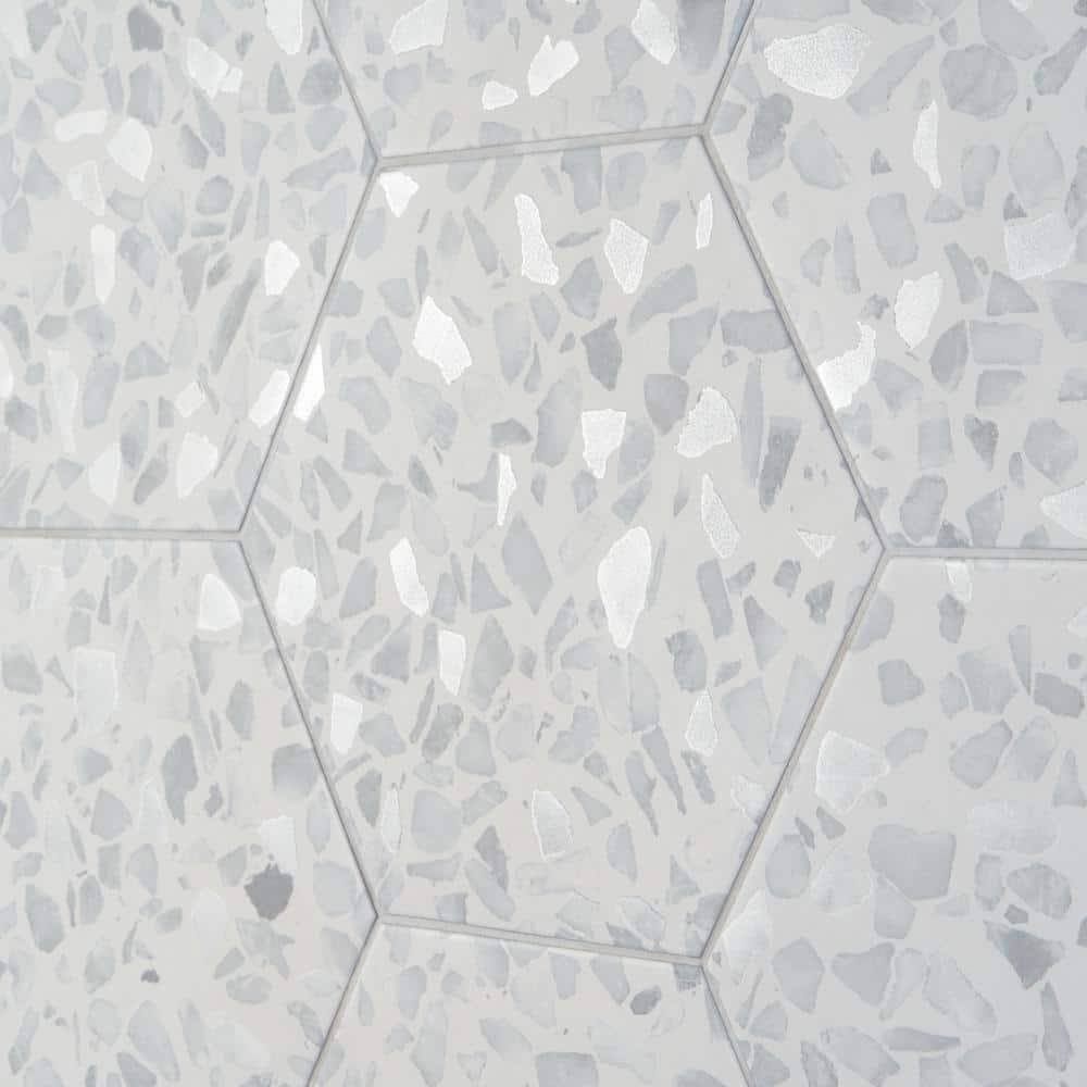 Jurassic Hex 9" Terrazzo Look Porcelain Floor & Wall Tile (8.07 Sq. Ft. / Case)