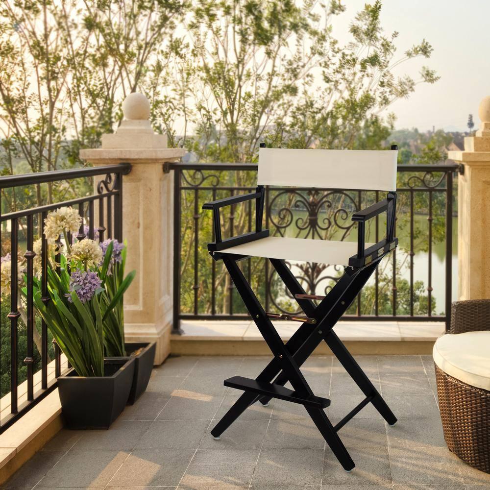 Extra-Wide Premium 30 in. Hardwoods Bar Height Directors Chair