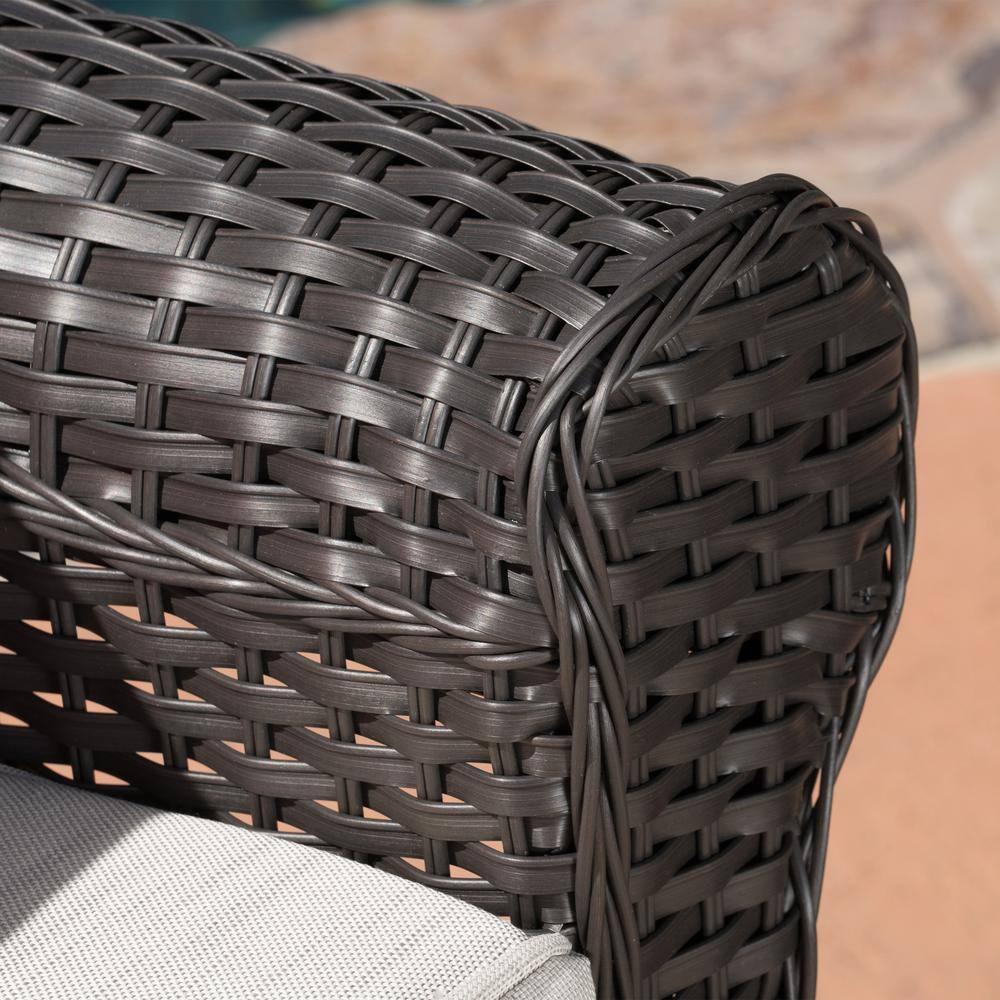 Amaya Set of 2 Wicker Swivel Rocking Chair: Patio Furniture, UV & Weather-Resistant - Christopher Knight Home