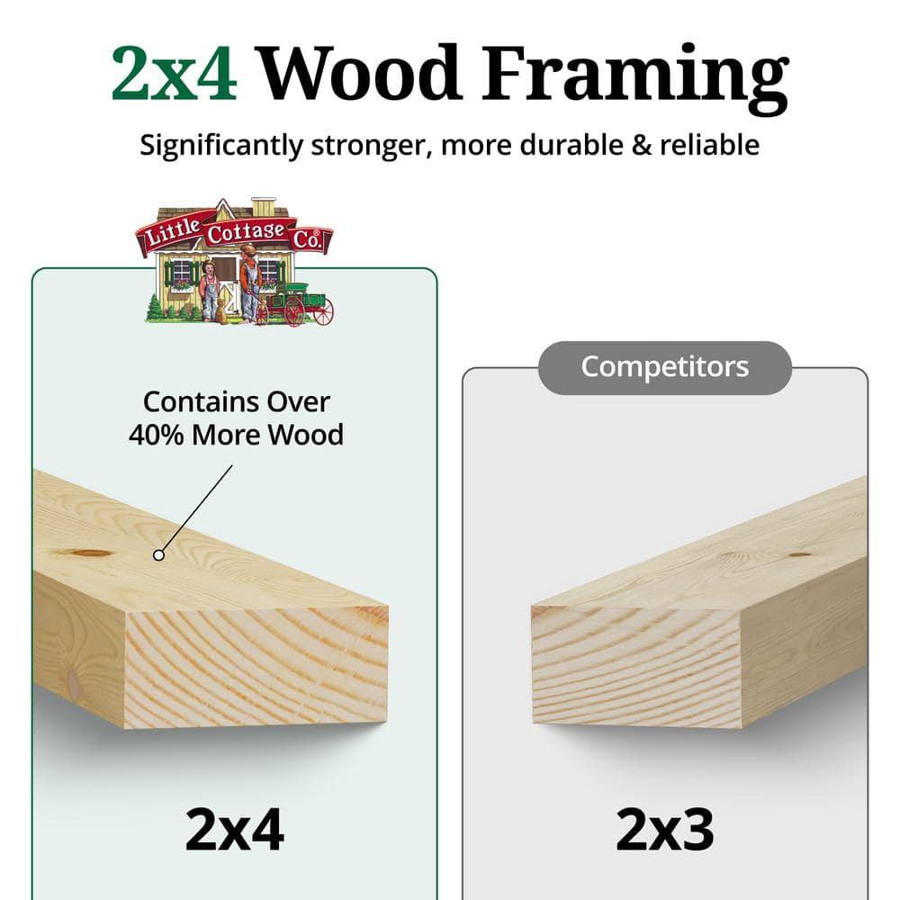Little Cottage Co. 12x14 Value Workshop Shed with Operable Windows and Floor, Outdoor Wood Storage Do-It-Yourself Precut Kit