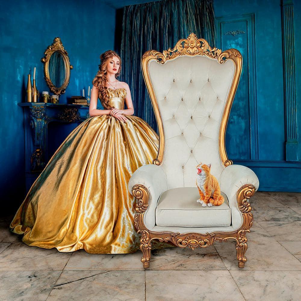 Design Toscano Contessa Baroque Wingback Chair