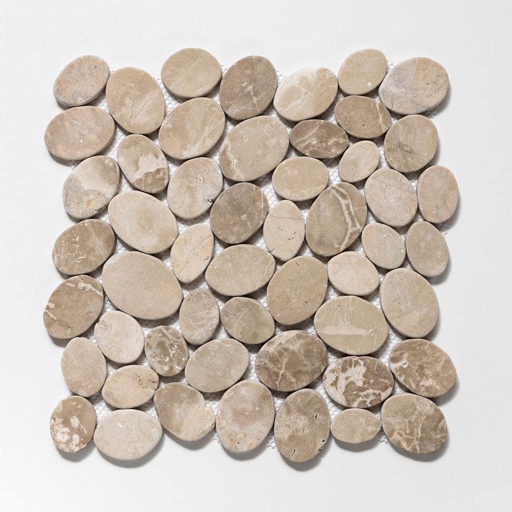 Cruz Bay Studio Natural Stone Pebbles Mosaic Wall & Floor Tile