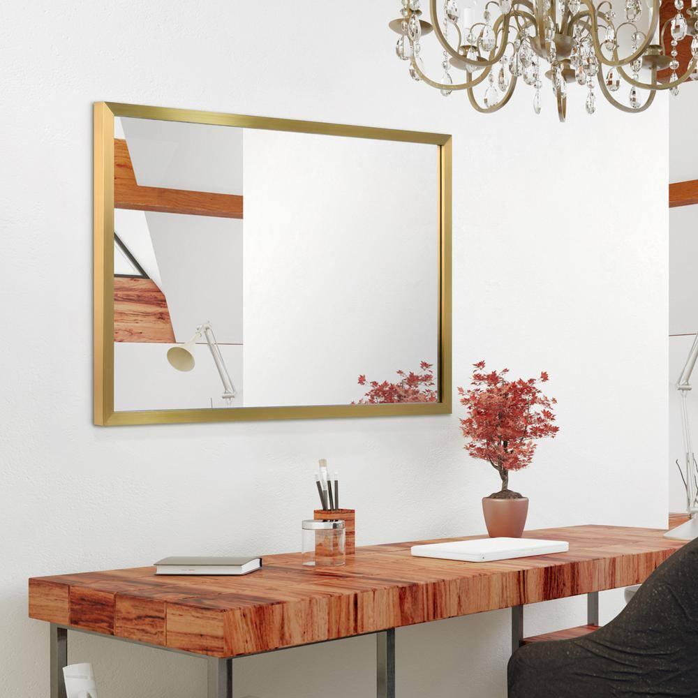 Empire Art Direct PSM-70107-2436 Contempo Brushed Gold Stainless Steel rectangular Wall Mirror