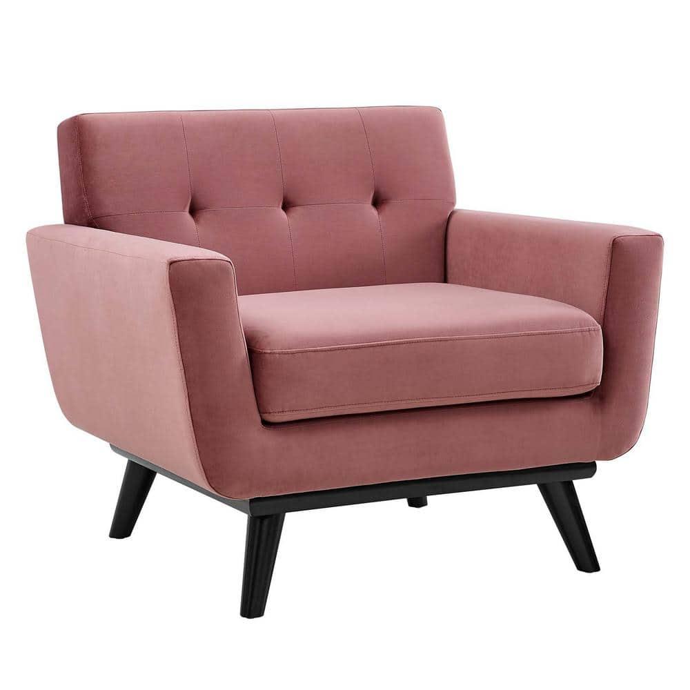 Engage Performance Velvet Armchair Dusty Rose - Modway