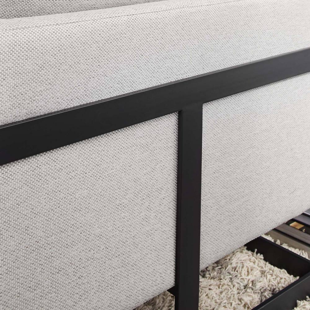 Posse Upholstered Fabric Accent Chair Black Camel