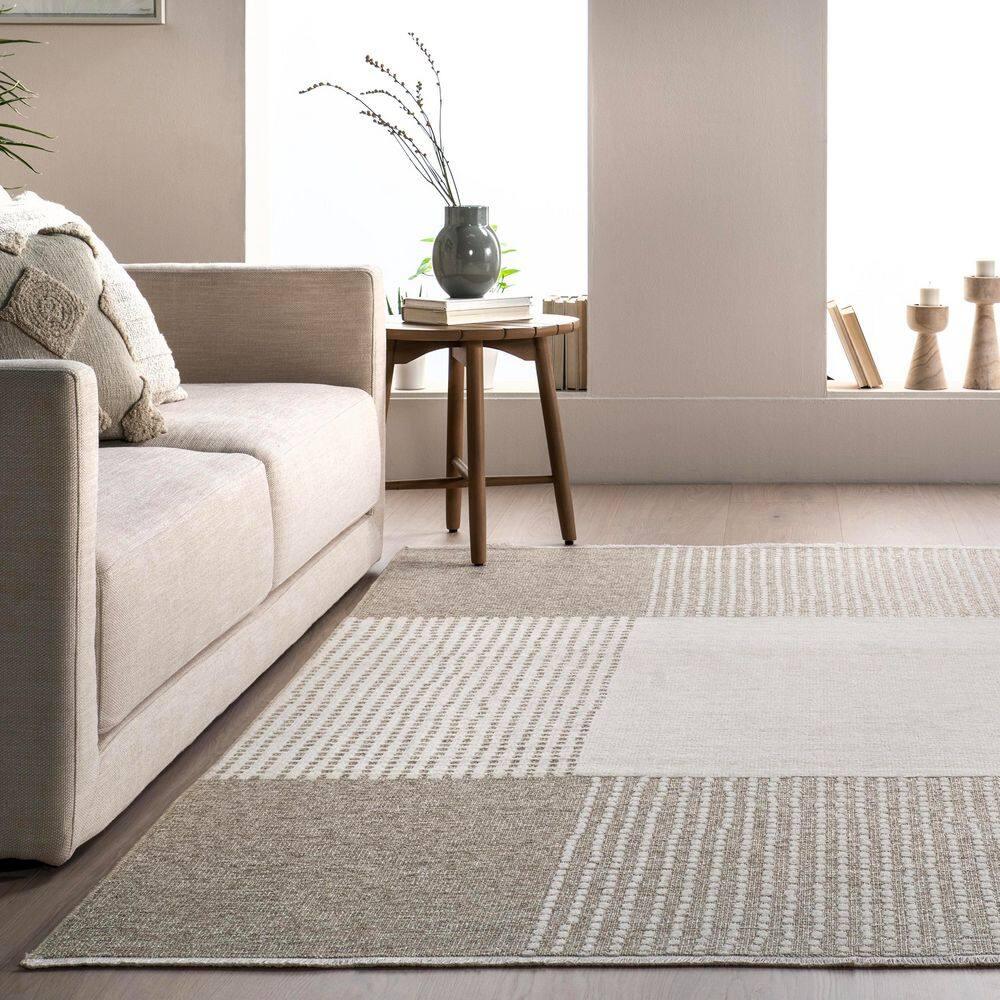 Nuloom Kirby Plaid Pet Friendly Premium Reversible Machine Washable Area Rug, 7' 10" x 10', Cream
