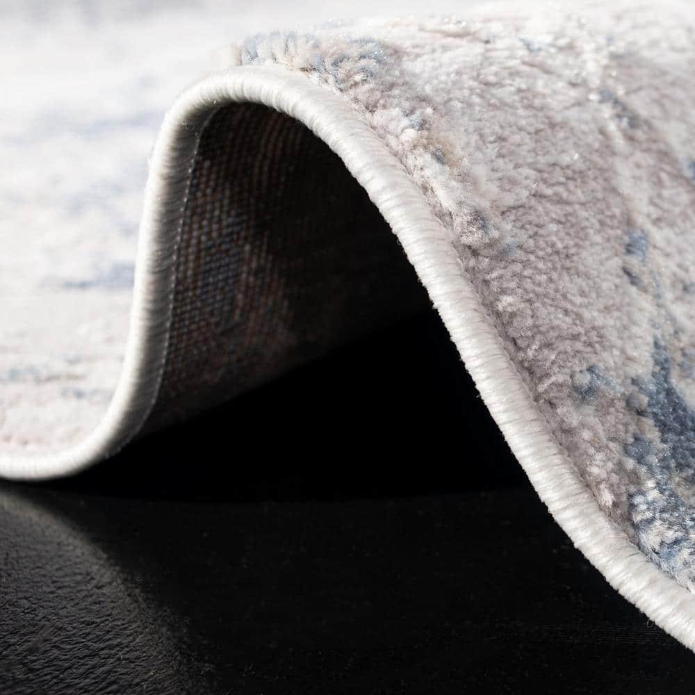 SAFAVIEH Amelia Roslyn Abstract Distressed Area Rug, Light Grey/Blue, 10' x 14'