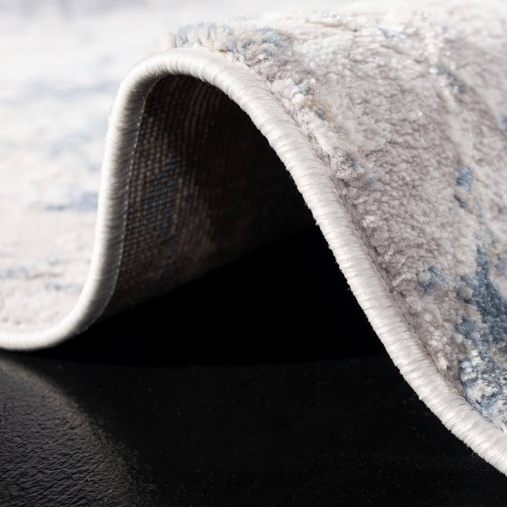 Amelia ALA783 Power Loomed Runner Rug  - Light Grey/Blue - 2'2"x10' - Safavieh.