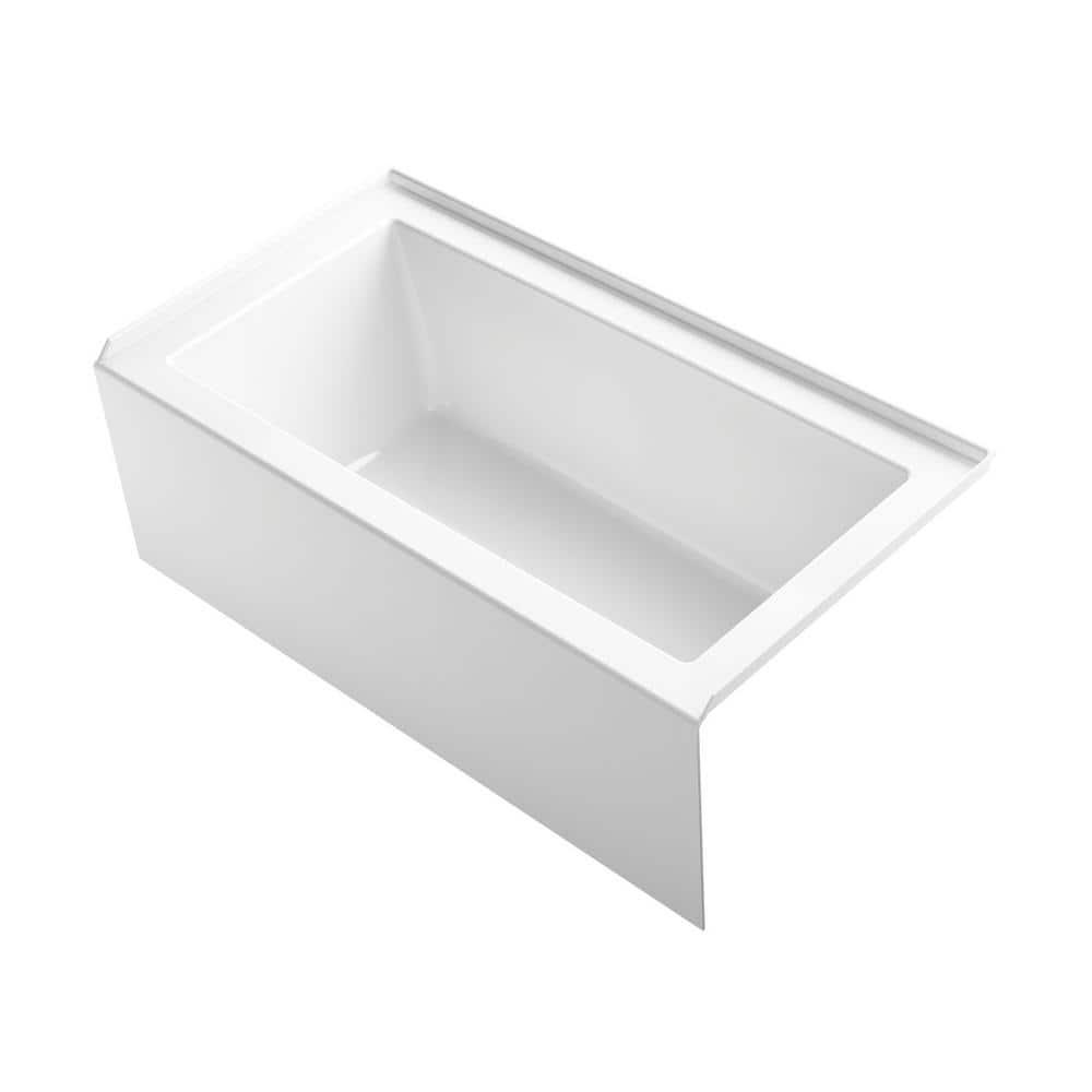 Underscore 60" x 32" Rectangular Alcove Soaking Bathtub with Integral Apron