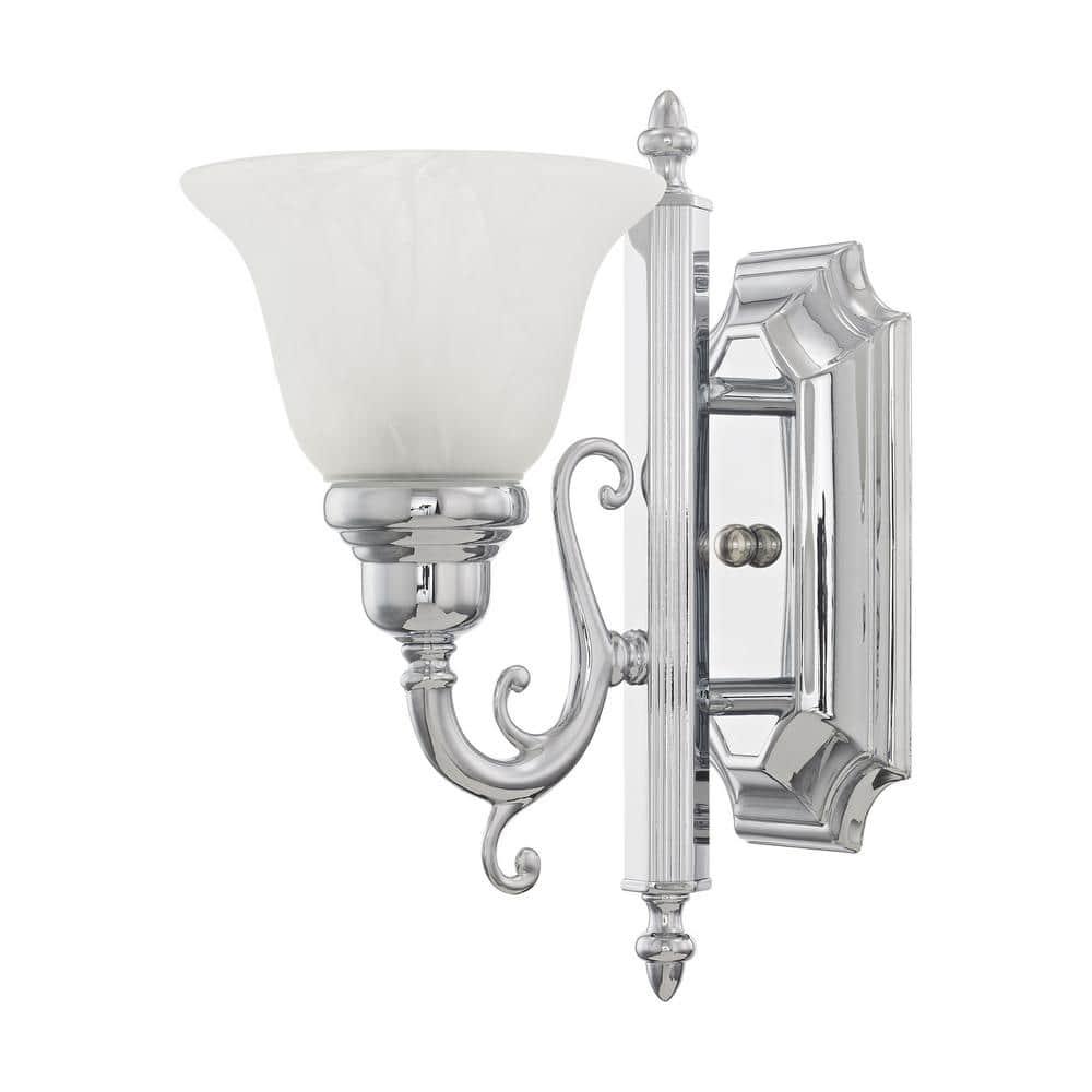Livex Lighting French Regency 1 - Light Vanity in  Polished Chrome
