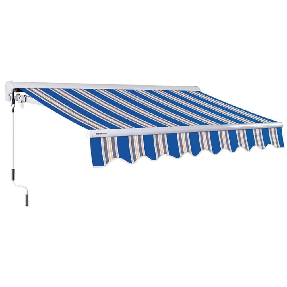 Advaning 10.5'' Fabric, Metal Cover Retractable Patio Awning