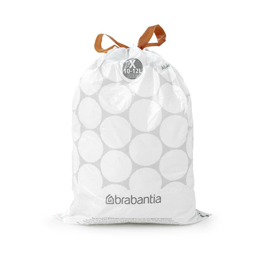 Brabantia PerfectFit Trash Bags, Code X, 2.6-3.2 Gallon, 200 Count
