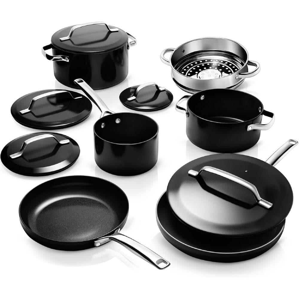 Gotham Steel Gotham Steel Modern Collection 11 Pc Cream Nonstick Cookware Set