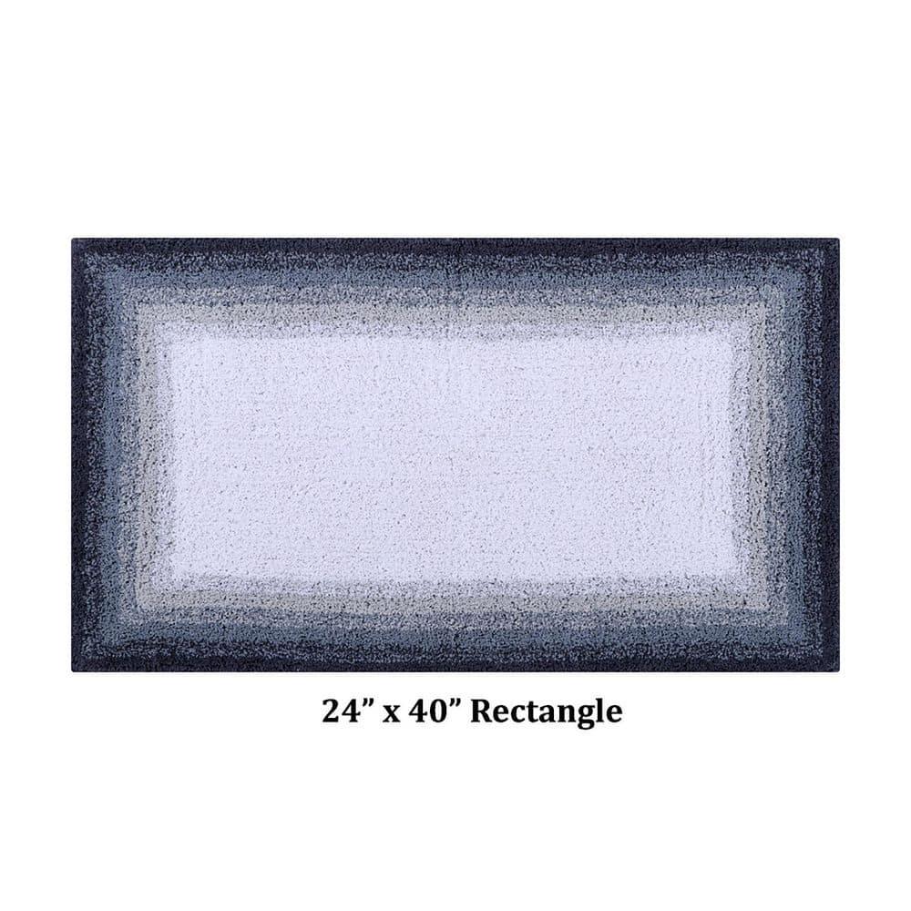 Better Trends Torrent 100% Cotton Tufted Non- Slip Backing Bath Rug 24" x 40" Rectangle - Gray