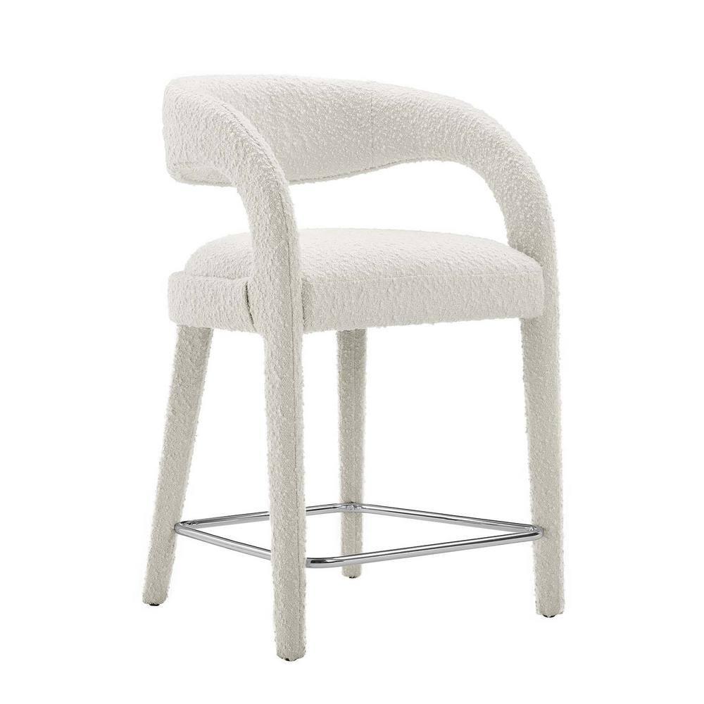Modway Pinnacle Boucle Upholstered Counter Stool Set of Two