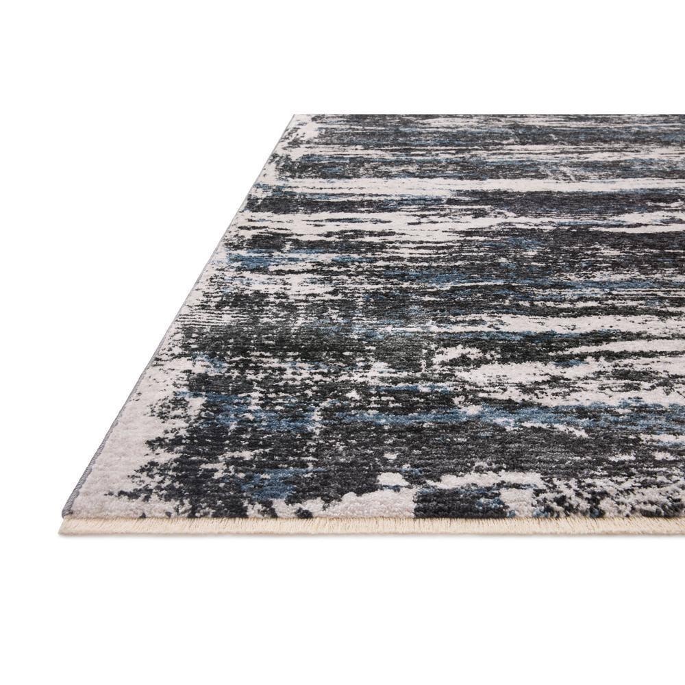Loloi II Abstract Machine Woven Rectangle 5'3" x 7'9" Polypropylene Area Rug in Charcoal/Dove