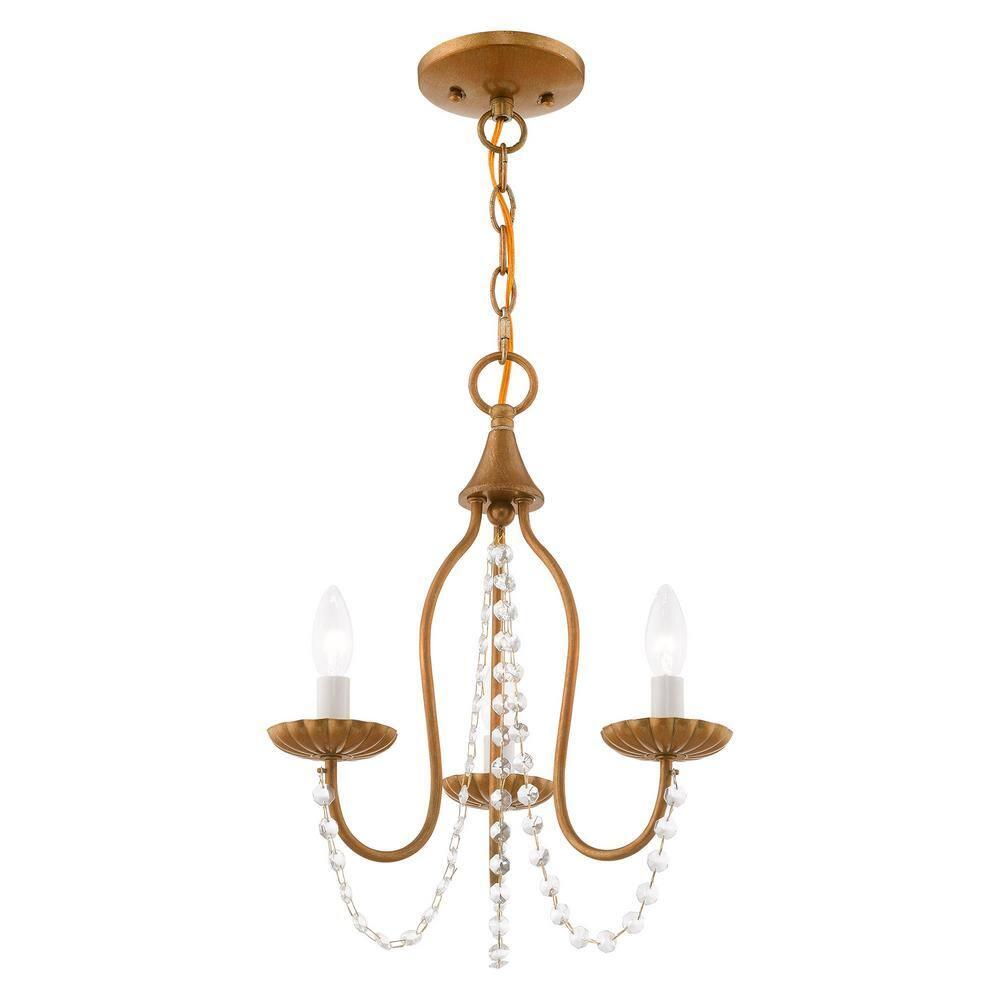 Livex Lighting Alessia 3 - Light Chandelier in  Antique Gold Leaf