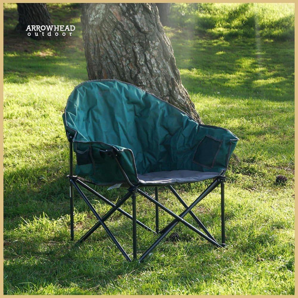 ARROWHEAD Outdoor Folding Camping Chair with Cushions