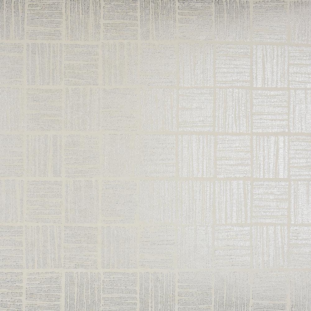 Brewster Glint Cream Distressed Geometric Wallpaper