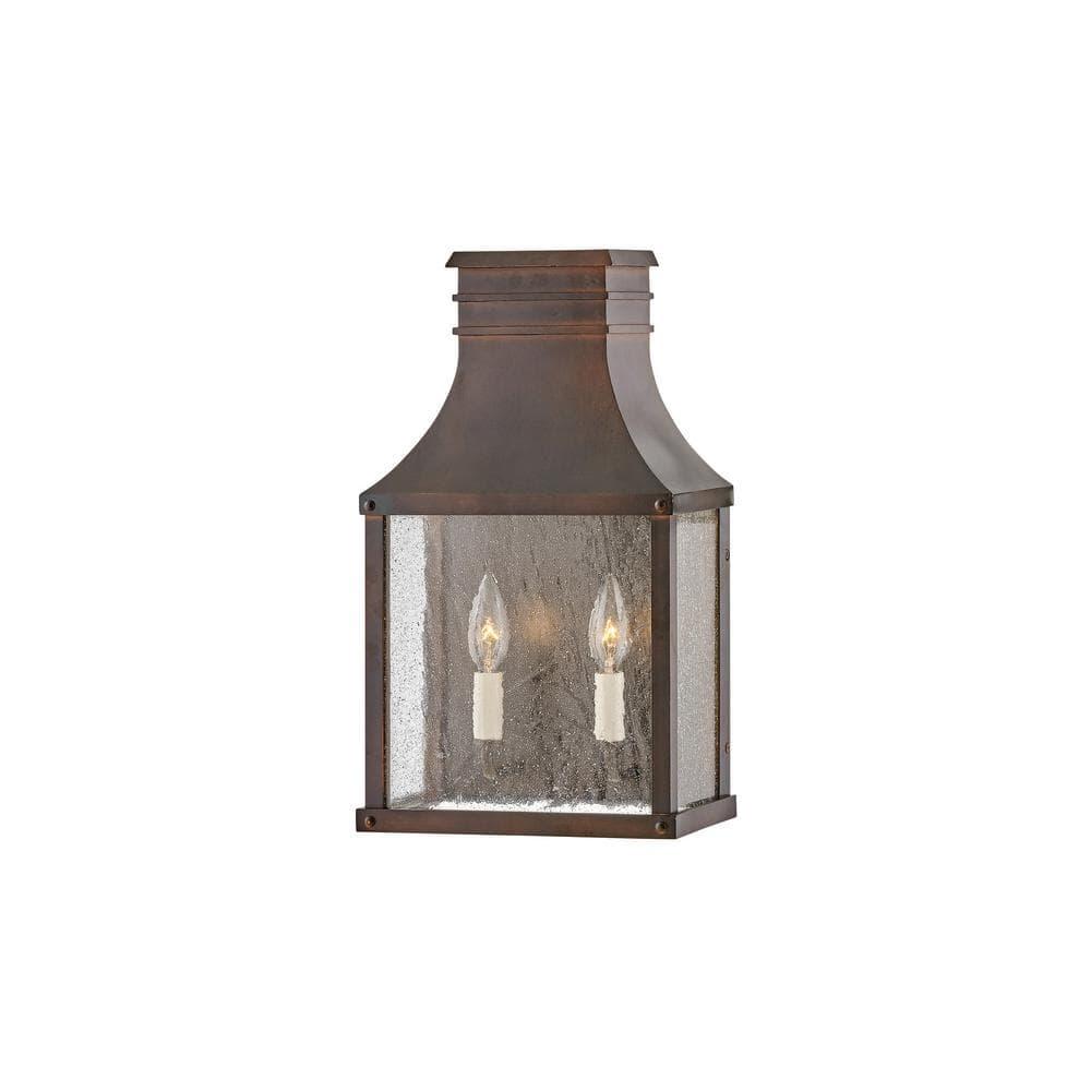 Beacon Hill 2 - Bulb 17.25" H Seeded Glass Outdoor Wall Lantern