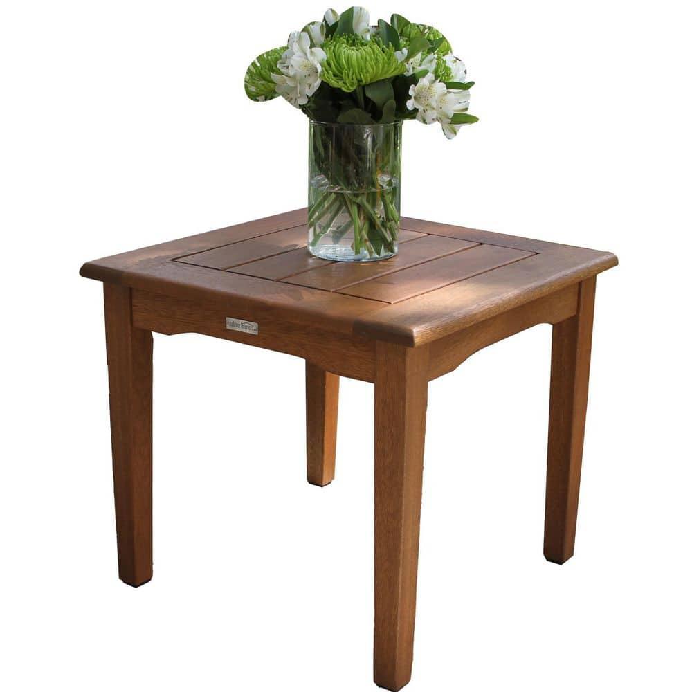 Vineyard Classic Brown Eucalyptus Square Outdoor End Table