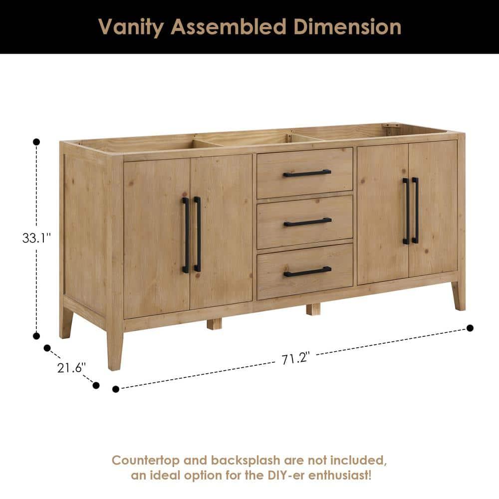 Laurel 71.2" Double Bathroom Vanity Base Only