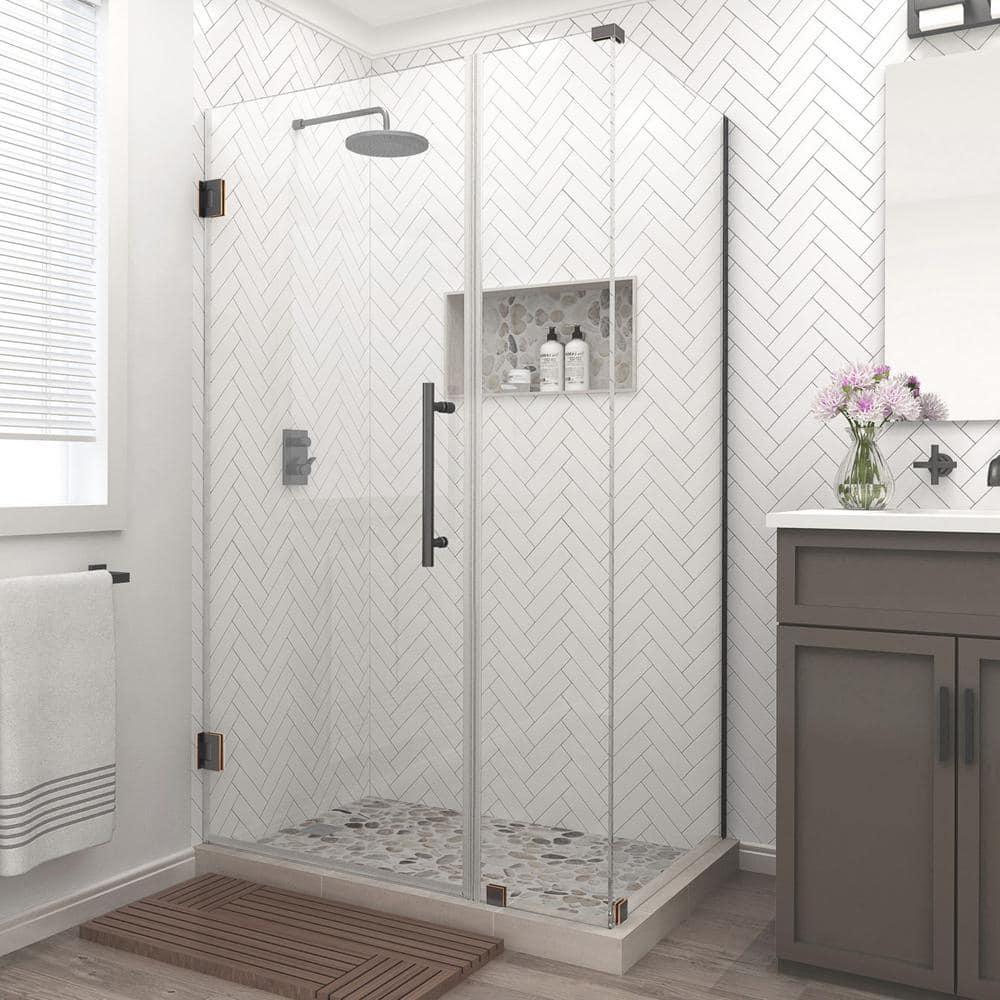 Bromley 72" H Semi-Frameless Rectangle Reversible Shower Enclosure