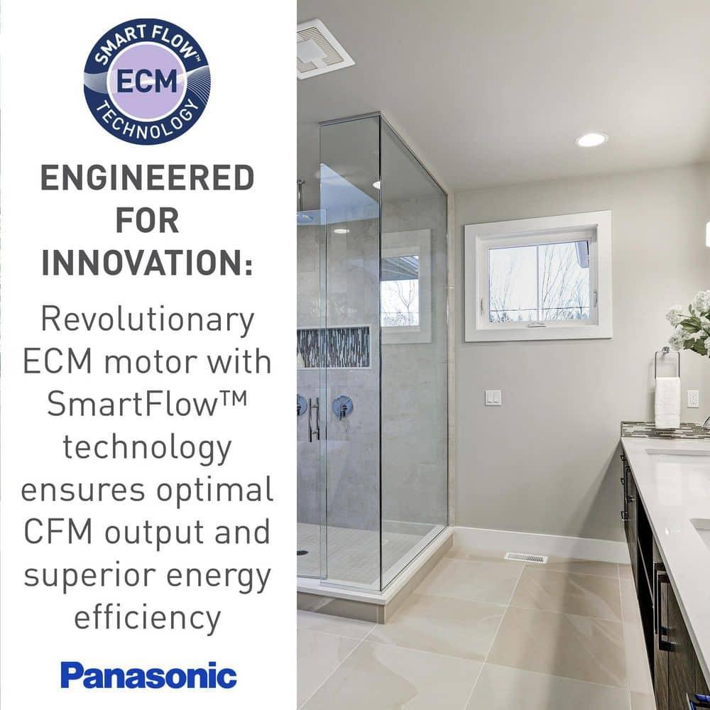 Panasonic WhisperCeiling Bathroom Exhaust Fan with Dimmable LED Light, 110-130-150 CFM, FV-1115VQL1