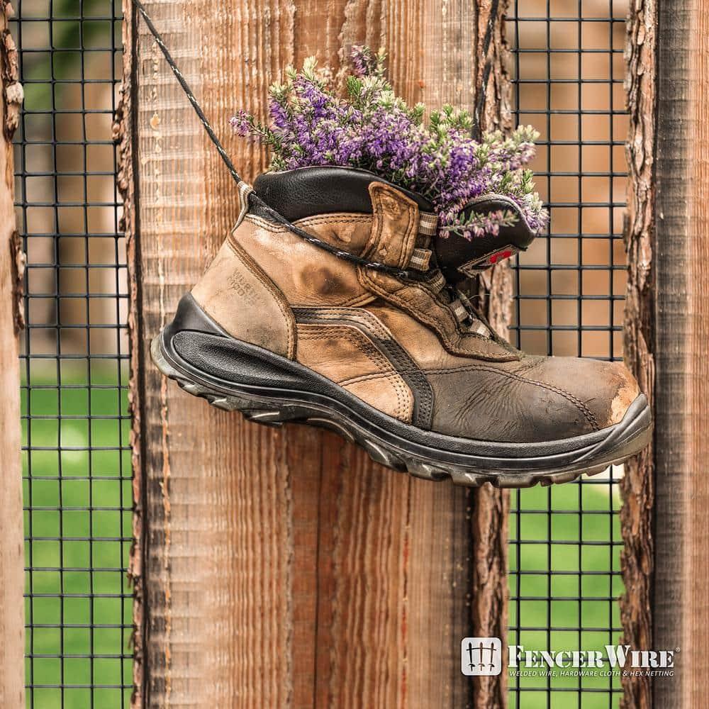 Fencer Wire Fencer Wire 19 Gauge Black Vinyl Coated Hardware Cloth, Welded Wire Fence Rolls, Mesh 1/2" X 1/2"