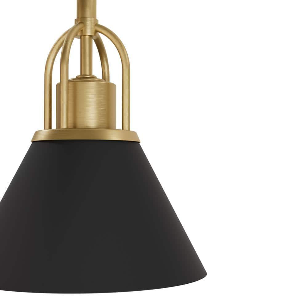 Jasmine Roth 1 - Light Flat Matte Black Cone Pendant